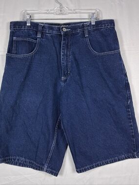 Vintage Southpole Blue Jean Shorts Wide Leg Men's Size 38 90s Grunge Hip Hop Y2K